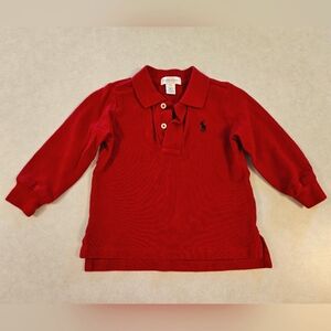 Ralph Lauren Long Sleeve Polo Shirt, Baby Size 12 Months
